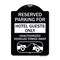 Signmission Reserved Parking for Hotel Guests Unauthorized Vehicles Towed Away Alum, 24" x 18", BW-1824-23098 A-DES-BW-1824-23098 - alternate 1
